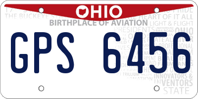 OH license plate GPS6456