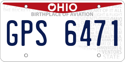 OH license plate GPS6471
