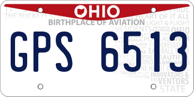 OH license plate GPS6513