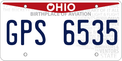 OH license plate GPS6535
