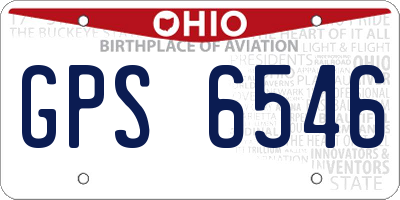 OH license plate GPS6546
