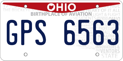 OH license plate GPS6563