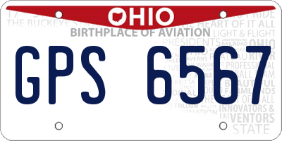 OH license plate GPS6567