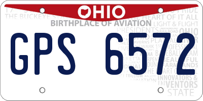 OH license plate GPS6572