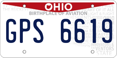 OH license plate GPS6619
