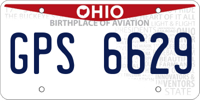 OH license plate GPS6629