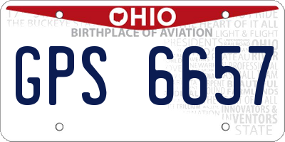 OH license plate GPS6657