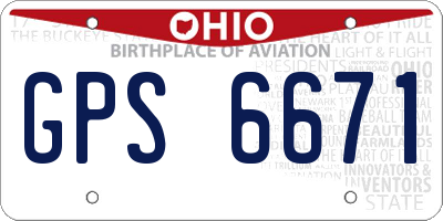 OH license plate GPS6671