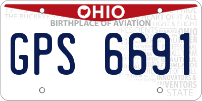 OH license plate GPS6691