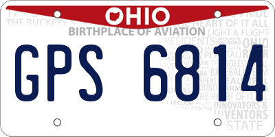 OH license plate GPS6814