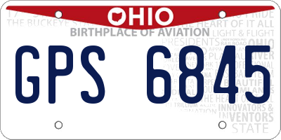 OH license plate GPS6845