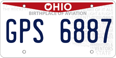 OH license plate GPS6887