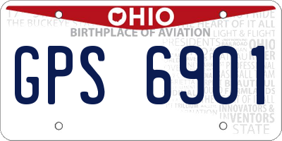 OH license plate GPS6901