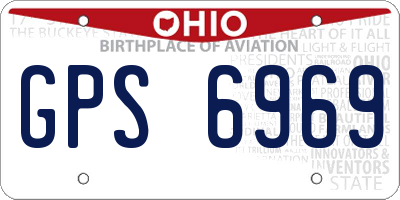 OH license plate GPS6969