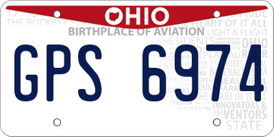 OH license plate GPS6974