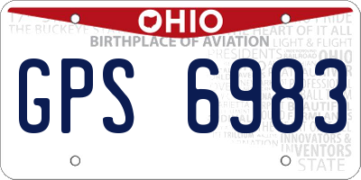 OH license plate GPS6983