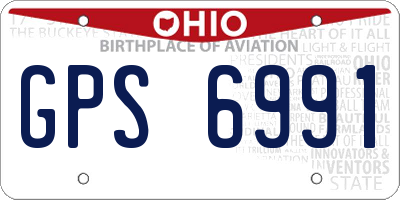 OH license plate GPS6991
