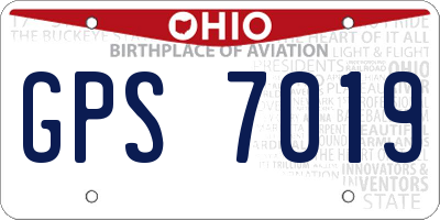 OH license plate GPS7019