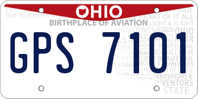 OH license plate GPS7101