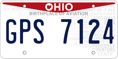 OH license plate GPS7124