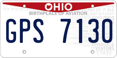 OH license plate GPS7130