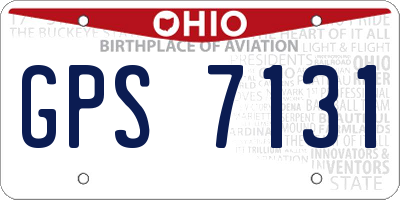 OH license plate GPS7131