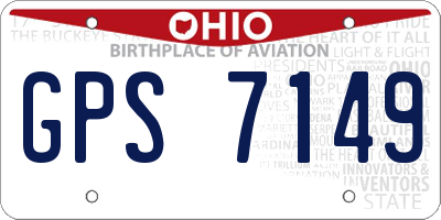 OH license plate GPS7149