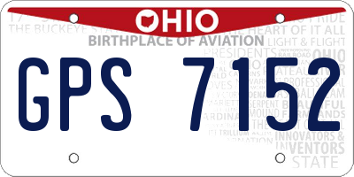 OH license plate GPS7152