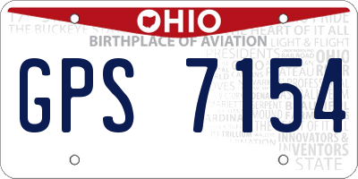OH license plate GPS7154