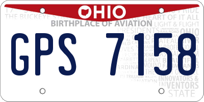 OH license plate GPS7158