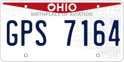 OH license plate GPS7164