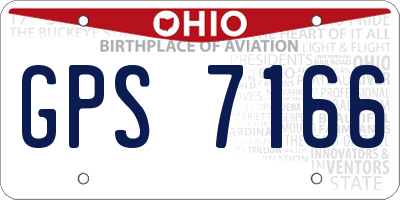 OH license plate GPS7166