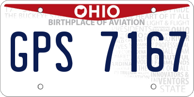 OH license plate GPS7167