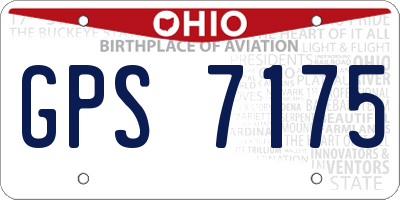 OH license plate GPS7175