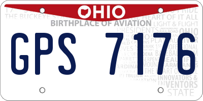 OH license plate GPS7176