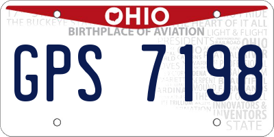 OH license plate GPS7198