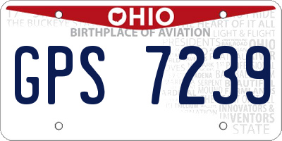 OH license plate GPS7239