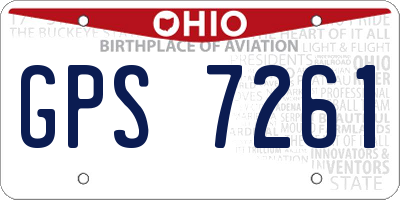 OH license plate GPS7261