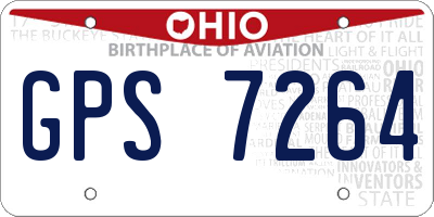 OH license plate GPS7264