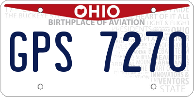 OH license plate GPS7270