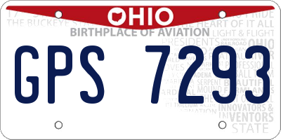 OH license plate GPS7293
