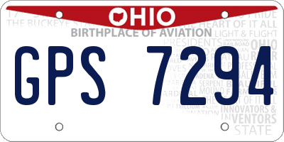 OH license plate GPS7294