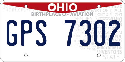 OH license plate GPS7302