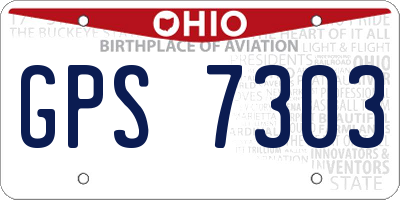 OH license plate GPS7303