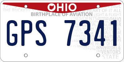 OH license plate GPS7341