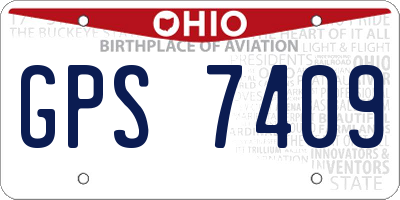 OH license plate GPS7409