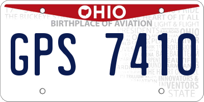 OH license plate GPS7410