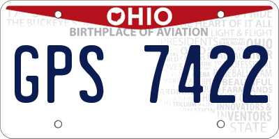 OH license plate GPS7422