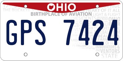 OH license plate GPS7424