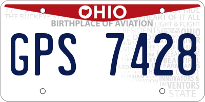 OH license plate GPS7428